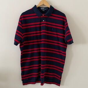 Polo Ralph Lauren Navy & Red‎ Striped Short Sleeve Polo